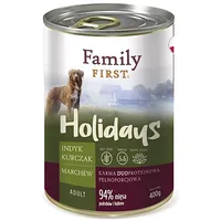 Family First Holidays Adult Turkey, chicken, carrot - Wet dog food 400 g Ff-19014