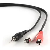 Gembird 2.5M, 3.5Mm/2Xrca, M/M audio cable Black, Red, White Cca-458-2.5M