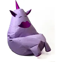 Go Gift Sako bag pouffe Unicorn with mouth purple Xl 130 x 90 cm Art1205977