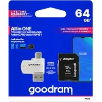 Goodram All in one  M1A4-0640R12 memory card 64 Gb Microsdxc Class 10 Uhs-I The reader