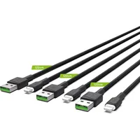 Green Cell Gc Ray Cable Set 3X Usb - Lightning with the Led Diode Fast Charging 1.2M Kabgcset05