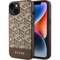 Guess Guhmp14Shgcfsew iPhone 14 6.1 brązowy brown hardcase Gcube Stripes Magsafe