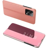 Hurtel Glossy Flip Case priekš Xiaomi Redmi Note 12 5G / Poco X5 Pro Clear View Pink 9145576276037