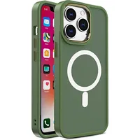 Hurtel Magnētisks futrālis ar Magsafe tālrunim iPhone 15 Pro Max, zaļi štropes caurumi 9145576280225