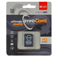Imro Atmiņas Karte microSDHC / 8Gb cl. 4  Adapteris 5902768015461