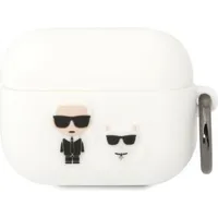 Karl Lagerfeld and Choupette Silicone Case for Airpods Pro White Klacapsilkcw
