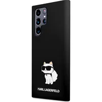 Karl Lagerfeld Liquid Silicone Choupette Nft Case for Samsung Galaxy S24 Ultra Black Klhcs24Lsnchbck