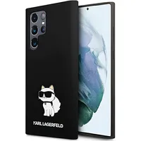 Karl Lagerfeld Liquid Silicone Choupette Nft Case for Samsung Galaxy S23 Ultra Black Klhcs23Lsnchbck