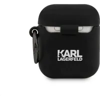 Klaca2Silrsgbk Karl Lagerfeld Rue St Guillaume Silicone Case for Airpods 1 2 Black