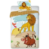 Kokvilnas gultas veļa 140X200 The Lion King 9340 Mufasa Simba Timon Pumba spilvendrāna 50X70 bērnu jaunieši 1529124