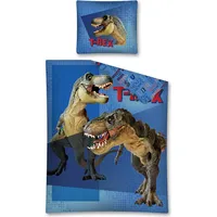 Kokvilnas gultas veļa 160X200 Dino Adventure 1909 Dinosaur T-Rex 03B 203651