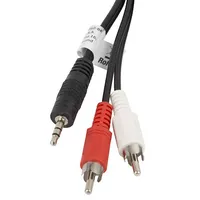 Lanberg Ca-Mjrc-10Cc-0050-Bk audio cable 5 m 3.5Mm 2 x Rca Black