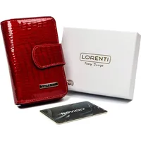 Lorenti Kup Przydasie Pionowy, zapinany portfel damski z lakierowanej skóry naturalnej  76115-Rs-1251 Red