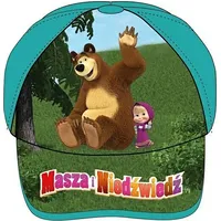Maša un lācis beisbola cepure 54 tirkīza 6904 zēnu Masha and the Bear kokvilna 5200013