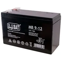 Mpl Power Elektro megaBAT Mb 9-12 Ups battery Lead-Acid accumulator Vrla Agm Maintenance-Free 12 V 9 Ah Black