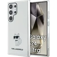 Original Pouch Karl Lagerfeld hardcase Iml Choupette Klhcs24Lhnchtct for Samsung Galaxy S24 Ultra transparent Pok061164