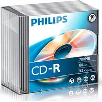 Philips Cd-R 80 700Mb Slim Case 10 Cr7D5Ns10/00