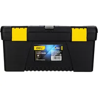 Plastic Tool Box Deli Tools Edl432417, 15 Yellow
