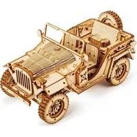 Robotime Drewniany model puzzle 3D Jeep Wojskowy Mc701 uniwersalny 22511-Uniw