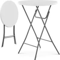 Royal Catering Apaļā galda ēdināšanas bāra galds saliekams balts līdz 100 kg diam. 80Cm x 110Cm 10012101