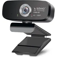 Savio Cak-02 Web Kamera Full Hd 1080P ar Mikrofonu Melna 5901986046431