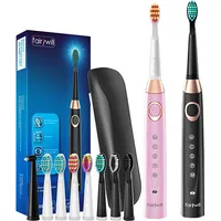 Sonic toothbrushes with head set and case Fairywill Fw-508 Black pink Fw-508Case