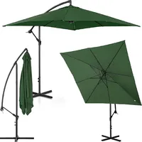 Uniprodo Dārza lietussargs uz kvadrātveida staba 250 x cm zaļš 10250545