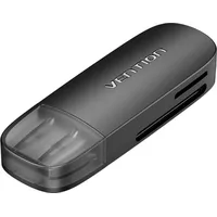 Vention 2-In-1 Usb 2.0 A SdTf Memory Card Reader Cleb0 Black