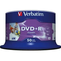 Verbatim DvdR Wide Inkjet Printable No Id Brand 4.7 Gb 50 pcs 43512