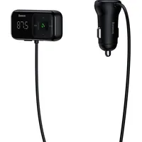 Wireless Bluetooth Fm transmitter with charger Baseus S-16 Overseas edition - black Ccmt000201