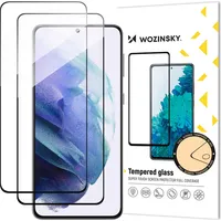Wozinsky Set 2X rūdīts stikls 9H visam Samsung Galaxy S23 ekrānam ar melnu Full Glue rāmi 5907769309168