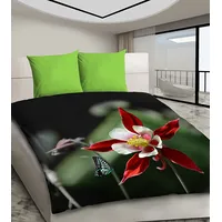 3D mikrosatīna gultas veļa 200X220 16 Butterfly and Flower 1252 BedYou 1640703
