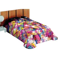 Akrila segas gultas pārklājs 155X220 3D Fluff 49 Trīsstūrveida mozaīka 1640814