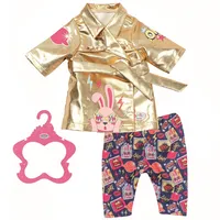 Baby Born dzimšanas dienas apģērba komplekts ar zelta mēteli un šortiem 43 Cm lellei 830802