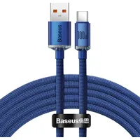 Baseus crystal shine series fast charging data cable Usb Type A to C 100W 2M blue Cajy000503