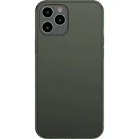Baseus Frosted Glass Case Hard Cover with Flexible Frame iPhone 12 Pro Max Dark Green Wiapiph67N-Ws06