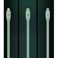 Baseus Traction Series 3-In-1 retractable cable Usb Type C - micro  Lightning Power Delivery 100W 1.7M green Caqy000006