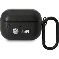 Bmw Bmap22Pvtk Airpods Pro cover czarny black Leather Curved Line