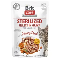 Brit Care Cat Sterilized Hearty Duck Pouch - wet cat food 85 g Art1113981