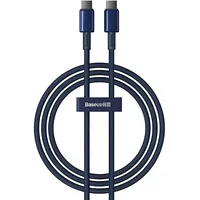 Cable Usb-C to Baseus Tungsten Gold, 100W, 1M Blue P10319800321-03