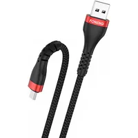 Cable Usb to Micro Foneng, x82 Armoured 3A, 1M Black X82