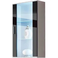 Cama Meble hanging display cabinet Soho white/black gloss Sohowits2 Bi/Cz