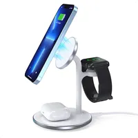 Choetech T585-F Mag Leap Duo 3-In-1 Magnetic Wireless Charging Stand White 01.01.01.Xx-T585-F-101Acsl