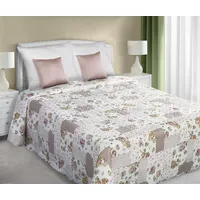 Dekoratīvais gultas pārklājs 220X240 Darcy, balts un rozā savārstījums 1160382
