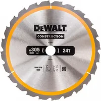 Dewalt-Akcesoria ripzāģis koka griešanai 305/30Mm, griešanas biezums 3,0Mm, 24 zobi, Construction Dewalt Dt1958-Qz