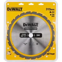 Dewalt-Akcesoria ripzāģis koka griešanai 315/30Mm, griešanas biezums 3,0 mm, 24 zobi, Construction Dewalt Dt1961-Qz
