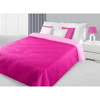 Divpusējs gultas pārklājs 220X240 Wave 03 Amarants  Pink 990788