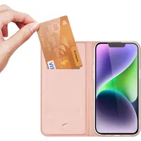 Dux Ducis Skin Pro Wallet Case for iPhone 15 Plus - Pink Apple Iphone Rose