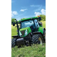 Dvielis bērnudārzam 30X50 Zaļš traktors pļavā 1163 ciema lauks kokvilnas bērnu 2300947