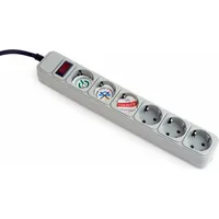Energenie Gembird Spg6-B-6C power extension 1.8 m 6 Ac outlets
